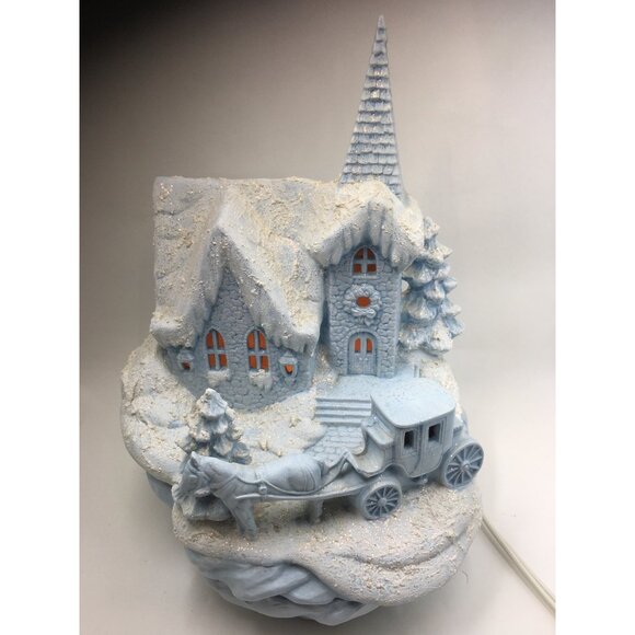 Vtg Tampa Bay Mold Co Light Up Christmas Village Snow Scene Holiday Decor 2000 - Picture 16 of 16
